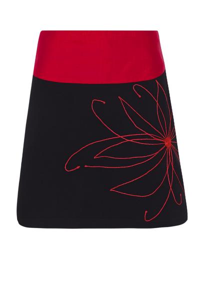 Skirt Venenosa Flor (black&red)