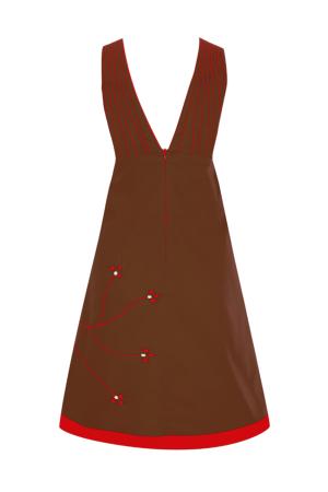 Dress Último bolero (brown&red)